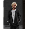 image:imageBellivera Mens Windproof Waterresistant Hooded Lightweight Jacket Relaxed Fit ZipUp Casual Streetwear for Spring and FallBlack Hooded