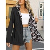 image:imageBellivera Women Reversible Lightweight Hooded Jacket Casual Windbreaker Water Resistant Outdoor Printed OuterwearBlack