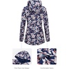 image:imageBellivera Women Reversible Lightweight Hooded Jacket Casual Windbreaker Water Resistant Outdoor Printed OuterwearBlue