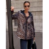image:imageBellivera Women Reversible Lightweight Hooded Jacket Casual Windbreaker Water Resistant Outdoor Printed OuterwearBlueleopard