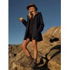 image:imageBellivera Women Reversible Lightweight Hooded Jacket Casual Windbreaker Water Resistant Outdoor Printed OuterwearBlueleopard