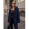 image:imageBellivera Women Reversible Lightweight Hooded Jacket Casual Windbreaker Water Resistant Outdoor Printed OuterwearBlueleopard