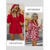 image:imageBellivera Women Reversible Lightweight Hooded Jacket Casual Windbreaker Water Resistant Outdoor Printed OuterwearRed