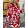 image:imageBellivera Women Reversible Lightweight Hooded Jacket Casual Windbreaker Water Resistant Outdoor Printed OuterwearRed