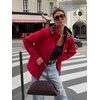 image:imageBellivera Women Reversible Lightweight Hooded Jacket Casual Windbreaker Water Resistant Outdoor Printed OuterwearRedleopard