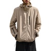 image:imageBellivera Mens Windproof Waterresistant Hooded Lightweight Jacket Relaxed Fit ZipUp Casual Streetwear for Spring and FallBeige Hooded