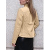 image:imageBellivera Faux Leather Jacket Women Motorcycle Zipper Stand Collar Bomber PU Bike Coat with PocketsKhaki Casual Jacket