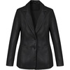Black Faux Leather Coat