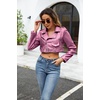 image:imageBellivera Womens Cropped Faux Leather Jacket Bomber Zip Up Coat PU Moto Bike OutwearPurple Crop