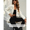 image:imageBellivera Womens Cropped Faux Leather Jacket Bomber Zip Up Coat PU Moto Bike OutwearWhite Crop