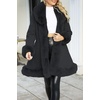 image:imageBellivera Faux Fur Jacket Women Furlined Winter Thicken Parka Long Sleeve Coat with BeltBlack
