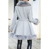 image:imageBellivera Faux Fur Jacket Women Furlined Winter Thicken Parka Long Sleeve Coat with BeltGrey