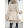 image:imageBellivera Faux Fur Jacket Women Furlined Winter Thicken Parka Long Sleeve Coat with BeltKhaki