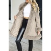 image:imageBellivera Faux Fur Jacket Women Furlined Winter Thicken Parka Long Sleeve Coat with BeltKhaki