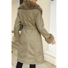 image:imageBellivera Faux Fur Jacket Women Furlined Winter Thicken Parka Long Sleeve Coat with BeltKhaki Long