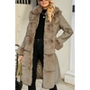 image:imageBellivera Faux Fur Jacket Women Furlined Winter Thicken Parka Long Sleeve Coat with BeltKhaki Long