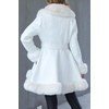 image:imageBellivera Faux Fur Jacket Women Furlined Winter Thicken Parka Long Sleeve Coat with BeltWhite