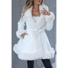 image:imageBellivera Faux Fur Jacket Women Furlined Winter Thicken Parka Long Sleeve Coat with BeltWhite
