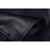 image:imageBellivera Womens Faux Leather ColorBlock Moto Zip Up Jacket  Regular Fit PU Shell Asymmetrical Zip Front ColorBlock Design Belted Waist Ideal for Streetwear and ConcertsBlackgreenred
