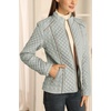 image:imageBellivera Womens FleeceLined Diamond Quilted Puffer Jacket Winter Coat  Stand Collar Casual Padded Outerwear with Soft Thermal Lining Zipper Front and Classic Stitched SurfaceGrey