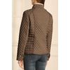 image:imageBellivera Womens FleeceLined Diamond Quilted Puffer Jacket Winter Coat  Stand Collar Casual Padded Outerwear with Soft Thermal Lining Zipper Front and Classic Stitched SurfaceBrown