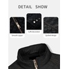 image:imageBellivera Womens FleeceLined Diamond Quilted Puffer Jacket Winter Coat  Stand Collar Casual Padded Outerwear with Soft Thermal Lining Zipper Front and Classic Stitched SurfaceBlack