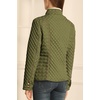 image:imageBellivera Womens FleeceLined Diamond Quilted Puffer Jacket Winter Coat  Stand Collar Casual Padded Outerwear with Soft Thermal Lining Zipper Front and Classic Stitched SurfaceGreen