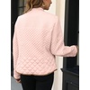 image:imageBellivera Womens FleeceLined Diamond Quilted Puffer Jacket Winter Coat  Stand Collar Casual Padded Outerwear with Soft Thermal Lining Zipper Front and Classic Stitched SurfacePink Diamond