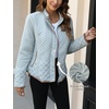 image:imageBellivera Womens FleeceLined Diamond Quilted Puffer Jacket Winter Coat  Stand Collar Casual Padded Outerwear with Soft Thermal Lining Zipper Front and Classic Stitched SurfaceGrey Diamond
