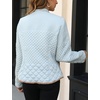 image:imageBellivera Womens FleeceLined Diamond Quilted Puffer Jacket Winter Coat  Stand Collar Casual Padded Outerwear with Soft Thermal Lining Zipper Front and Classic Stitched SurfaceGrey Diamond
