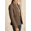 image:imageBellivera Womens FleeceLined Diamond Quilted Puffer Jacket Winter Coat  Stand Collar Casual Padded Outerwear with Soft Thermal Lining Zipper Front and Classic Stitched SurfaceBrown