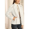 image:imageBellivera Womens FleeceLined Diamond Quilted Puffer Jacket Winter Coat  Stand Collar Casual Padded Outerwear with Soft Thermal Lining Zipper Front and Classic Stitched SurfaceWhite