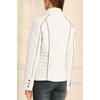 image:imageBellivera Womens FleeceLined Diamond Quilted Puffer Jacket Winter Coat  Stand Collar Casual Padded Outerwear with Soft Thermal Lining Zipper Front and Classic Stitched SurfaceWhite