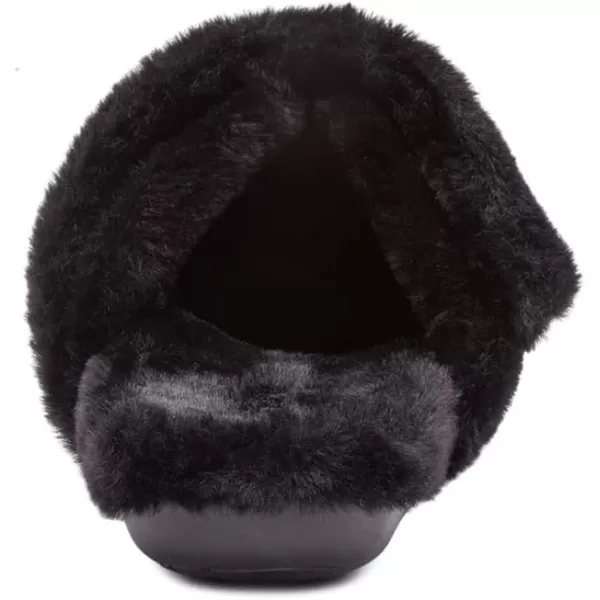 Aetrex Arianna Arch Support Women's Fuzzy Slippers - Closed Toe Adjustable Memory Foam House Slippers