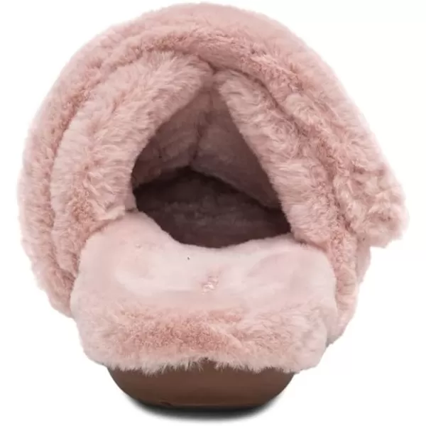 Aetrex Arianna Arch Support Women's Fuzzy Slippers - Closed Toe Adjustable Memory Foam House Slippers