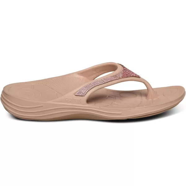 Aetrex Fiji Arch Support Flip Flops for Women - Orthotic Metatarsal Water-Friendly Womens Flip Flops