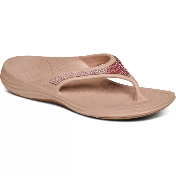 Aetrex Fiji Arch Support Flip Flops for Women - Orthotic Metatarsal Water-Friendly Womens Flip Flops