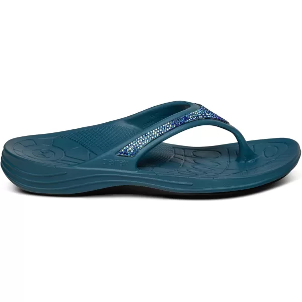 Aetrex Fiji Arch Support Flip Flops for Women - Orthotic Metatarsal Water-Friendly Womens Flip Flops