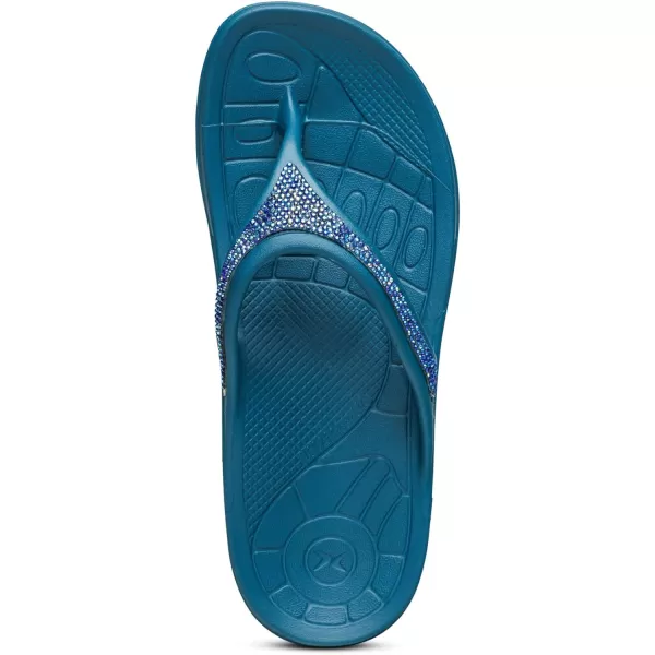 Aetrex Fiji Arch Support Flip Flops for Women - Orthotic Metatarsal Water-Friendly Womens Flip Flops