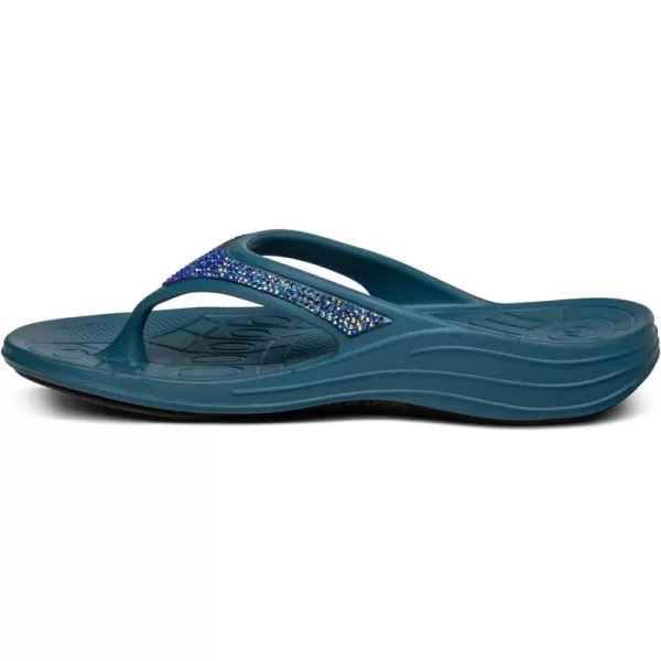 Aetrex Fiji Arch Support Flip Flops for Women - Orthotic Metatarsal Water-Friendly Womens Flip Flops