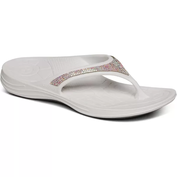 Aetrex Fiji Arch Support Flip Flops for Women - Orthotic Metatarsal Water-Friendly Womens Flip Flops