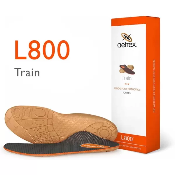 Aetrex Men's Train Orthotics: Elevate Your Exercise Regimen - Enhance Comfort, Prevent Injuries - Align Your Body and Relieve Foot Pain