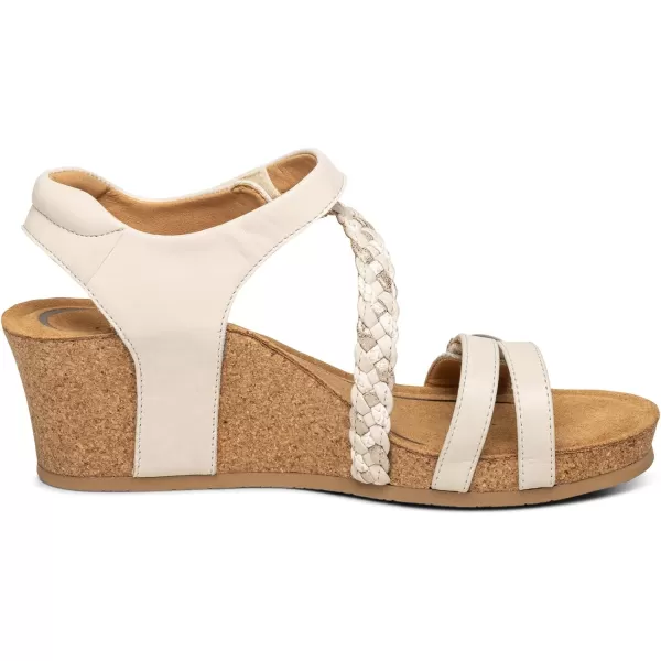 Aetrex Women's Avril Quarter Strap Wedge: The Adjustable Wedge with Enhanced Arch Support: Pair It With Any Outfit | Extreme Comfort and Style | Walk in Fashion, Pain Free