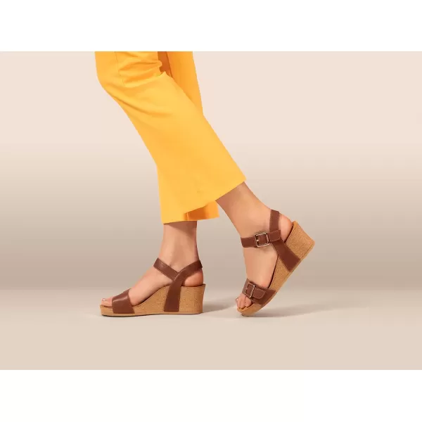 Aetrex Women's Avril Quarter Strap Wedge: The Adjustable Wedge with Enhanced Arch Support: Pair It With Any Outfit | Extreme Comfort and Style | Walk in Fashion, Pain Free