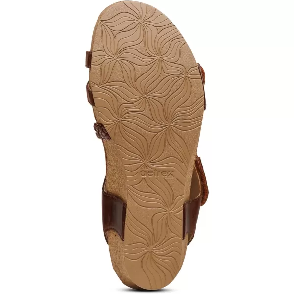 Aetrex Women's Avril Quarter Strap Wedge: The Adjustable Wedge with Enhanced Arch Support: Pair It With Any Outfit | Extreme Comfort and Style | Walk in Fashion, Pain Free
