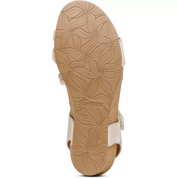 Aetrex Women's Avril Quarter Strap Wedge: The Adjustable Wedge with Enhanced Arch Support: Pair It With Any Outfit | Extreme Comfort and Style | Walk in Fashion, Pain Free