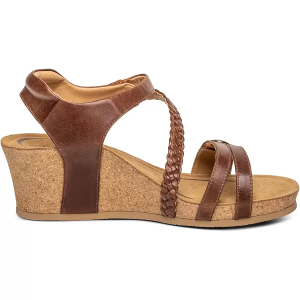Aetrex Women's Avril Quarter Strap Wedge: The Adjustable Wedge with Enhanced Arch Support: Pair It With Any Outfit | Extreme Comfort and Style | Walk in Fashion, Pain Free