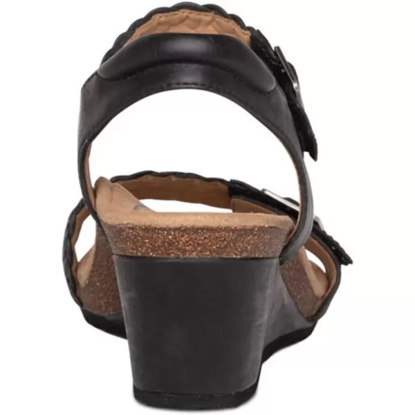 Aetrex Women's Grace Adjustable Woven Wedge- Ideal for Everyday Wear- Features Built In Arch Support, Adjustable Straps and A Memory Foam Footbed