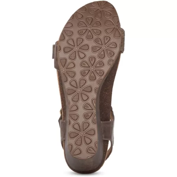 Aetrex Women's Grace Adjustable Woven Wedge- Ideal for Everyday Wear- Features Built In Arch Support, Adjustable Straps and A Memory Foam Footbed