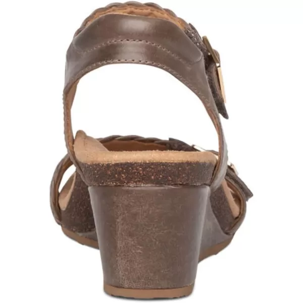 Aetrex Women's Grace Adjustable Woven Wedge- Ideal for Everyday Wear- Features Built In Arch Support, Adjustable Straps and A Memory Foam Footbed